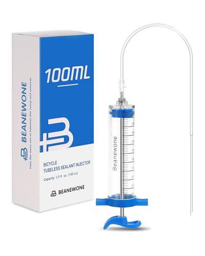 Beanewone Tubeless Spritze Fahrrad, 100ml Der Fahrrad Tubeless Sealant Injector ist aus Polycarbonat mit Metallanschlüssen Gefertigt Beanewone Tubeless Spritze Fahrrad, 100ml Der Fahrrad Tubeless Sealant Injector ist aus Polycarbonat mit Metallanschlüssen Gefertigt von Beanewone