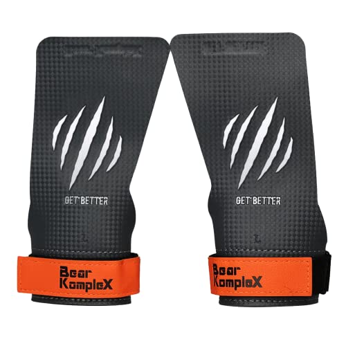Bear KompleX Handgriffe ohne Loch aus Carbon, für Training zuhause wie Klimmzüge, Gewichtheben, Komfort und Unterstützung, Handschutz vor Rissen und Blasen (Nohole) Medium Carbon von Bear KompleX