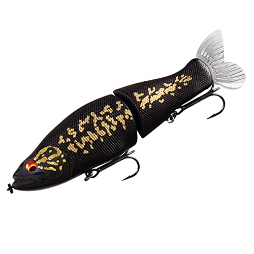 BEARKING Angelköder, 135 mm, 28,3 g, Jointed Minnow Wobbler ABS Körper mit weichem Schwanz SwimBaits Weicher Köder für Hecht und Bass (F) von BearKing