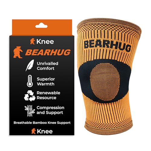 Bearhug Sport Kniebandage | Elastische Knieschutzbandage mit Bambus Anthrazit | Professionelle Kniebandage für Sport, Fitness, Alltags Bearhug Sport Kniebandage | Elastische Knieschutzbandage mit Bambus Anthrazit | Professionelle Kniebandage für Sport, Fitness, Alltags von Bearhug