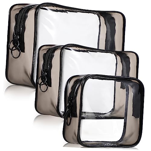 Beatifufu 3st Make-up-Aufbewahrungstasche Klare Make-up-Tasche Klare Make-up-Organizer-Tasche Durchsichtige Kulturbeutel Durchsichtiger Kulturbeutel Kosmetik-Organizer-Tasche Container PVC von Beatifufu