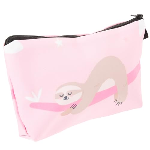 Beatifufu Digitaldruck-Faultier durchsichtiger Kulturbeutel Kosmetiktasche Storage Bags Pinsel Tasche Makeup Aufbewahrungstaschen Make-up-Organizer-Tasche dekorative Schminktasche Polyester von Beatifufu