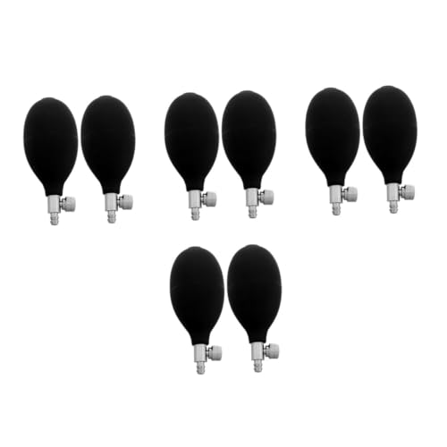 Beaupretty 4 Sätze Aufblasbarer Ball Für Blutdruckmessgerät Handpumpe Blutdruckmessgerat Multifunktionale Aufblaspumpe Manuelle Luftpumpe Blutdruckmessgerät-kugel Metall Black 2 Stück * 4 von Beaupretty