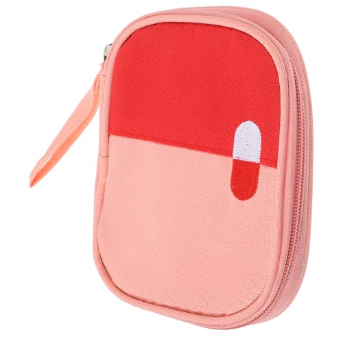 Beaupretty 4 Stück Hand-erste-Hilfe-Kasten Reisebedarf Tragbare Mini-Tasche Aufbewahrungstasche Für Kleinigkeiten Reißverschluss-Organizer Reise-pflegetasche Medizinbeutel Oxford-Stoff Rosa von Beaupretty