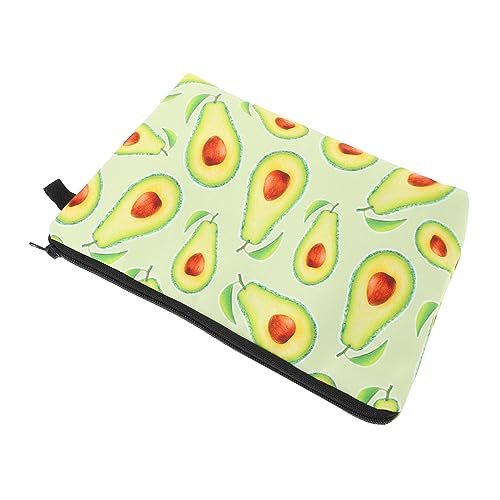 Beaupretty Avocado-Kosmetiktasche Aufbewahrungstasche Make-up-organisatoren Stylischer Kulturbeutel Kompakte Make-up-Taschen Einfache Schminktasche Drucken Polyester Reisen Container von Beaupretty