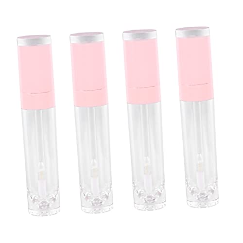 Beavorty 4 Stück Leere Tube Lipgloss Lipgloss-Kit Leere Concealer-Tube Balsam Lipgloss-Röhren kosmetikbehälter Cosmetic Container kleine Lipglossfläschchen Leere Lipgloss-Tuben Plastik Rosa von Beavorty