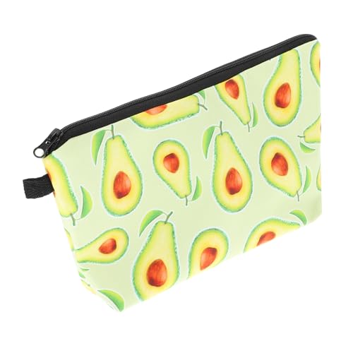 Beavorty Avocado-Kosmetiktasche Make-up-aufbewahrungstaschen Make-up-organisatoren Stylischer Kulturbeutel Einfache Schminktasche Kompakte Make-up-Taschen Kosmetiktaschen Polyester von Beavorty