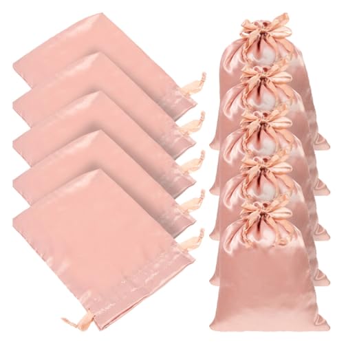 Beavorty Satin-Perückentaschen 10 Stück Perücken-Tragetaschen Haarkordelbeutel Quasten-Verpackung Aufbewahrungstaschen Perückenbeutel Für Perücken Bündel Haarverlängerungszubehör von Beavorty