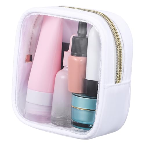 Beavorty Transparente Mini-Kosmetiktasche Make-up-Organizer Reise-kulturbeutel Kleines Make-up-etui Mini-Kosmetiktasche Für Die Handtasche Mini-kosmetiktaschen Makeup Tasche Weiß PVC von Beavorty