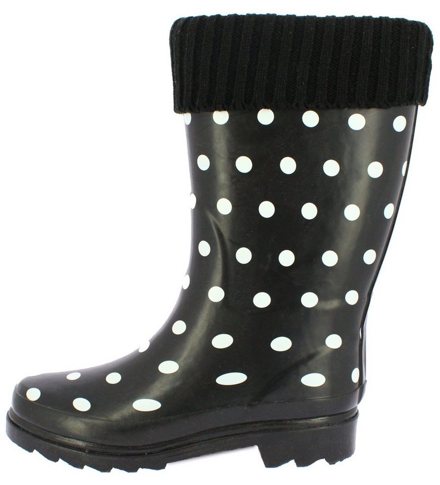 Beck Damen Gummistiefel Dots mit Warmfutter Gummistiefel (für warme Füße bei Nässe und Kälte) wasserdicht, mit modischem Strickkragen Beck Damen Gummistiefel Dots mit Warmfutter Gummistiefel (für warme Füße bei Nässe und Kälte) wasserdicht, mit modischem Strickkragen von Beck