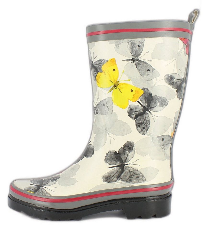 Beck Damen Gummistiefel Schmetterling Gummistiefel (wasserdicht, für trockene Füße bei Regenwetter) weicher flexibler Naturkautschuk, herausnehmbare Innensohle Beck Damen Gummistiefel Schmetterling Gummistiefel (wasserdicht, für trockene Füße bei Regenwetter) weicher flexibler Naturkautschuk, herausnehmbare Innensohle von Beck