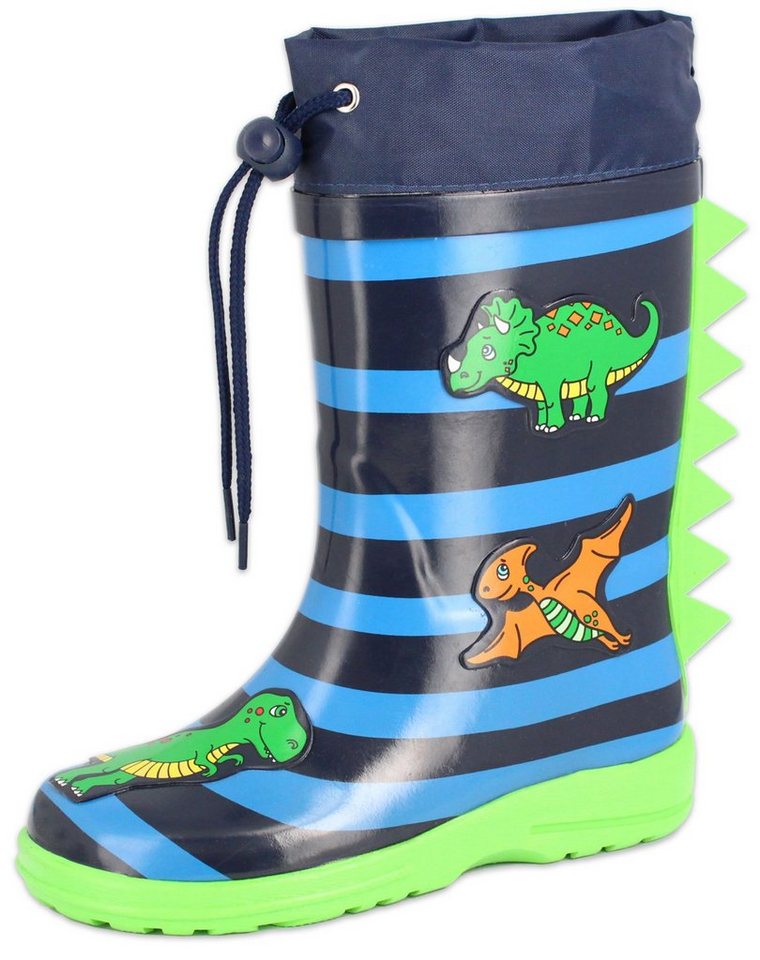 Beck Gummistiefel Dinoworld Gummistiefel (wasserdichte Stiefel, aus weichem flexiblem Naturkautschuk) herausnehmbare Innensohle von Beck