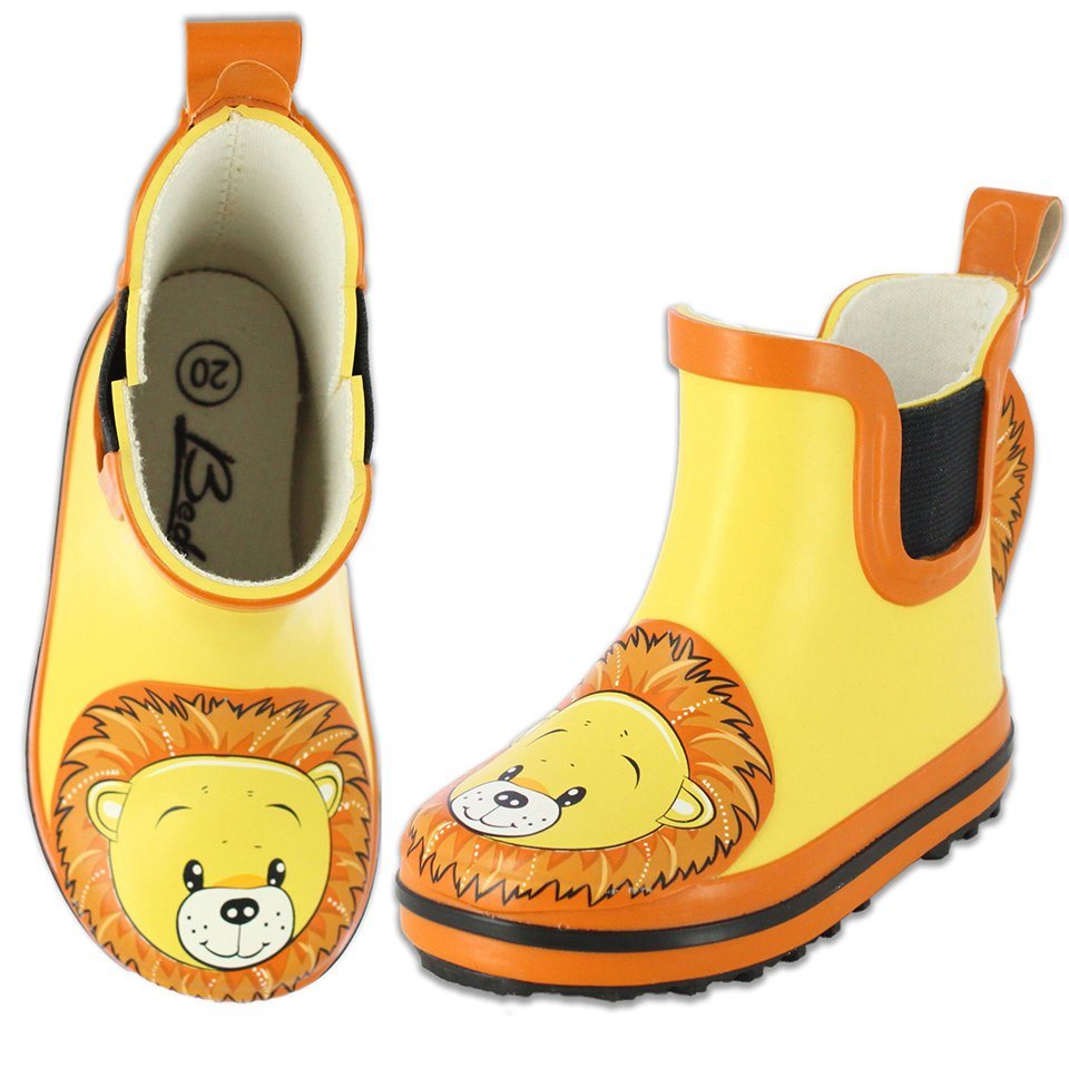 Beck Kleinkinder Gummistiefel Little Lion Gummistiefel (wasserdichter Kurzstiefel aus Naturkautschuk) herausnehmbare Innensohle, für trockene Füße bei Regenwetter von Beck