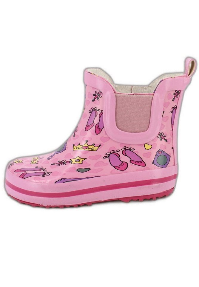 Beck Kleinkinder Gummistiefel Prinzessin Gummistiefel (wasserdichter Kurzstiefel aus Naturkautschuk, weich und flexibel) seitliche Gummi-Einsätze für leichtes An- und Ausziehen von Beck