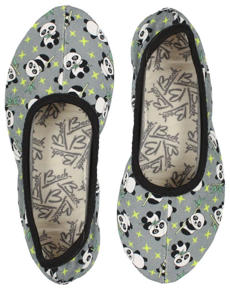 Beck Schläppchen Pandabär Gymnastikschuh (rutschfeste Laufsohle) unisex - robuste Baumwolle Beck Schläppchen Pandabär Gymnastikschuh (rutschfeste Laufsohle) unisex - robuste Baumwolle von Beck
