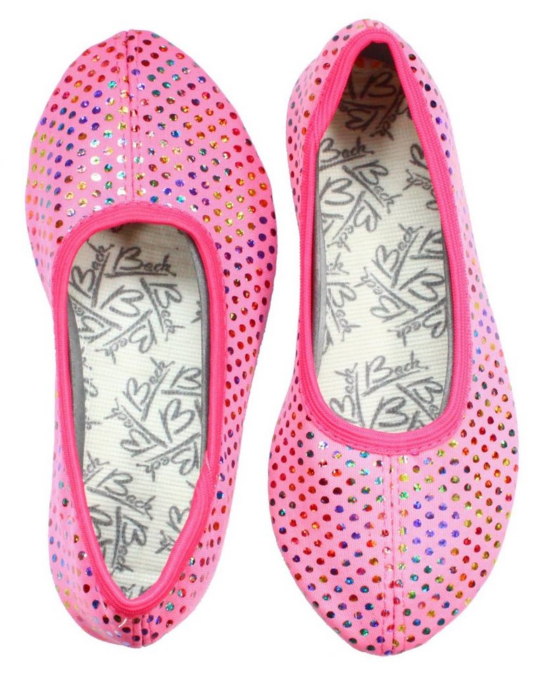 Beck Schläppchen Punkt Multi Gymnastikschuh Handgenäht in Deutschland, rutschfest Beck Schläppchen Punkt Multi Gymnastikschuh Handgenäht in Deutschland, rutschfest von Beck