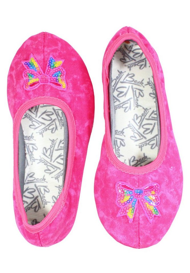 Beck Schläppchen Schleifchen Gymnastikschuh (mit Pailletten) Genäht in Deutschland Beck Schläppchen Schleifchen Gymnastikschuh (mit Pailletten) Genäht in Deutschland von Beck