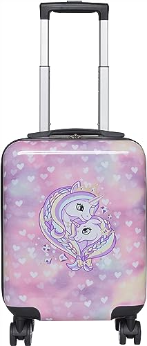 Beckmann, Kinderkoffer Unicorn Princess Purple, robuster Hartschalenkoffer Handgepäck, mit 4 Doppelrollen, 22L, Purple von Beckmann