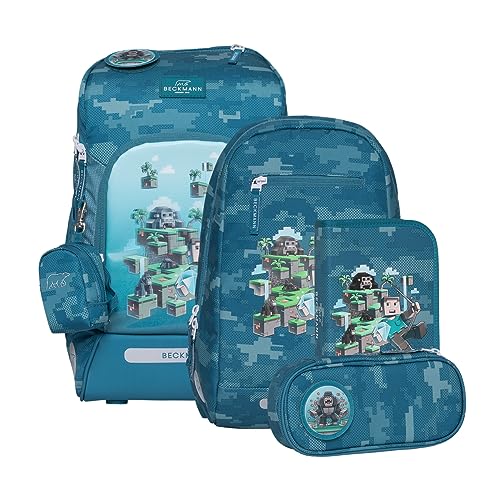Beckmann, Schulranzen-Set Active Air FLX Jungle Game, 6-teilig, Grundschule, inkl. Regenüberzug, 20-25L, Green Beckmann, Schulranzen-Set Active Air FLX Jungle Game, 6-teilig, Grundschule, inkl. Regenüberzug, 20-25L, Green von Beckmann