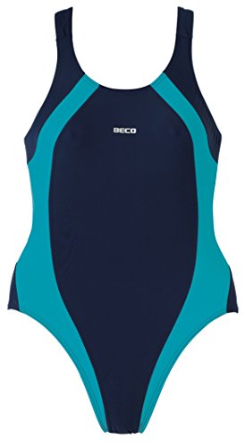 Beco Damen Schwimmanzug-Basics, Marine/Türkis, 40, 6747 von Beco Baby Carrier