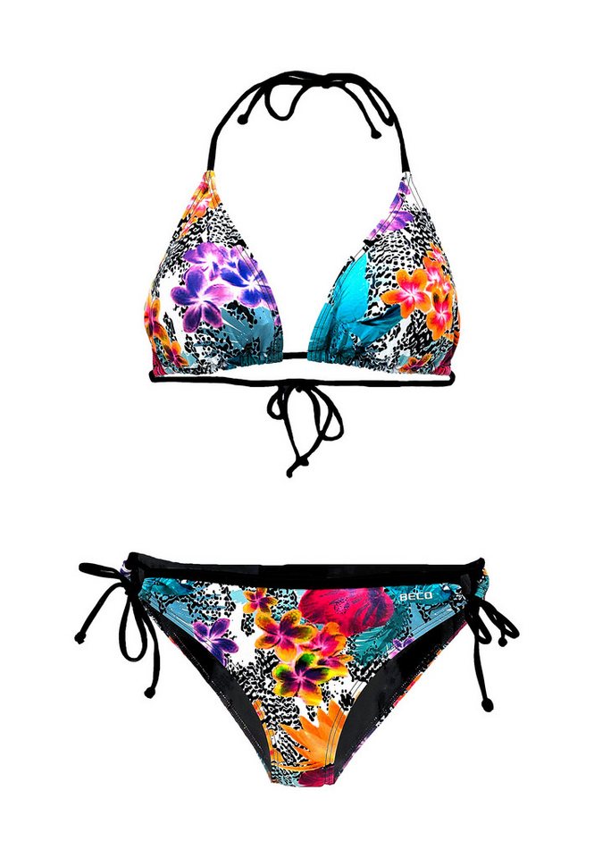 Beco Beermann Triangel-Bikini-Top Indian Summer, mit exotischen Blüten Beco Beermann Triangel-Bikini-Top Indian Summer, mit exotischen Blüten von Beco Beermann