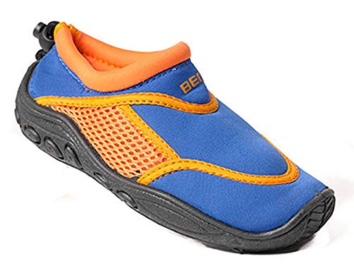 BECO Badeschuhe / Surfschuhe für Kinder blau/orange 29 von Beco