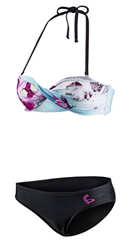 Beco Bikini Criss Cross Bandeau Damen Bikinis Set Mehrfarbig, bunt/schwarz, 44, 56300 Beco Bikini Criss Cross Bandeau Damen Bikinis Set Mehrfarbig, bunt/schwarz, 44, 56300 von Beco