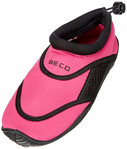 BECO Kinder Surf Und Badeschuhe BECO Badeschuhe, Surfschuhe, Strandschuhe, Wattschuhe für Kinder, pink/schwarz, 31, 92171 von Beco