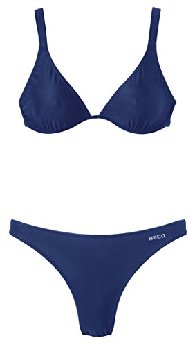 BECO Damen Schwimmkleidung Bikini-Set, Marine, 40 von Beco