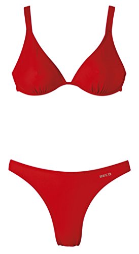 Beco Damen Schwimmkleidung Bikini-Set, rot, 38 von Beco