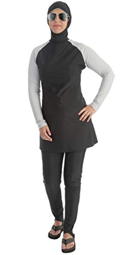 Beco Damen badpak 5723 Badeanzug, Silber/Schwarz, XXL EU von Beco