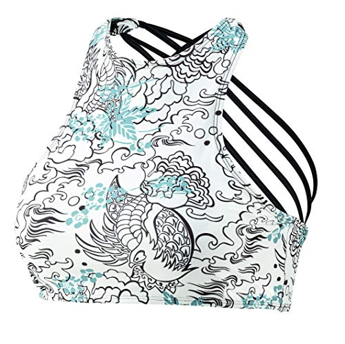 Beco Damen Bikini mit Gekreuzten Spaghettiträgern, Weiß/Bunt, 36, 36170 Beco Damen Bikini mit Gekreuzten Spaghettiträgern, Weiß/Bunt, 36, 36170 von Beco