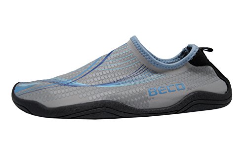 BECO Kinder Badeschuhe Schwimmschuhe Surfschuhe Barfuß Schuhe Wasserschuhe Strandschuhe Aquaschuhe schnell trocknend, blau, 24/25 von Beco