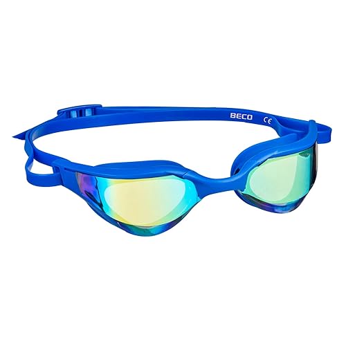 BECO Schwimmbrille CADIZ MIRROR - Schwimmbrille Antibeschlag- und UV-Schutzspiegel Unisex Taucherbrille Erwachsene Sport Taucherbrille in Blau von Beco