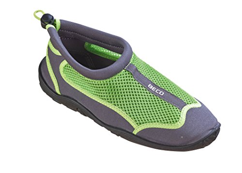 Beco Unisex Aquaschuhe Surfschuhe Stand Up Paddling Wattschuhe N EUe Kollektion Schuhe, Grau/Grün, 36 EU von Beco