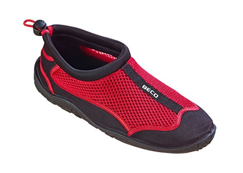 Beco Unisex Aquaschuhe Surfschuhe Stand Up Paddling Wattschuhe N EUe Kollektion Schuhe, Rot/Schwarz, 43 EU von Beco