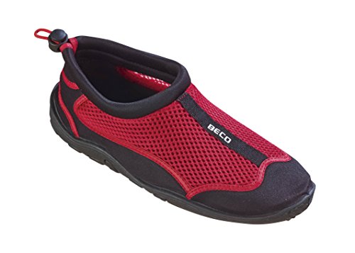 Beco Unisex Aquaschuhe Surfschuhe Stand Up Paddling Wattschuhe N EUe Kollektion Schuhe, Rot/Schwarz, 44 EU von Beco