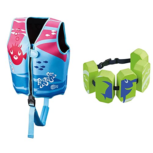 Beco Unisex Jugend Sealife Schwimmlernweste, pink, S & 96071 8 - Schwimmgürtel Sealife, für 2-6 Jahre, 15-30 kg, grün von Beco