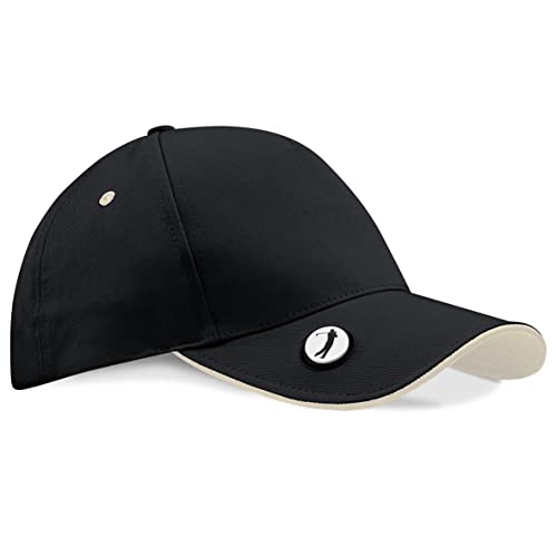 Beechfield B185 Golfball-Marker Cap, Schwarz, S-XL von Beechfield