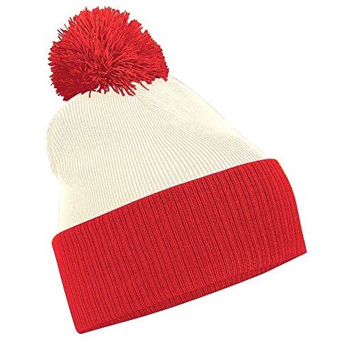 Beechfield Snowstar zweifarbige Mütze, Unisex, Einheitsgröße, Rot/Cremefarben Beechfield Snowstar zweifarbige Mütze, Unisex, Einheitsgröße, Rot/Cremefarben von Beechfield