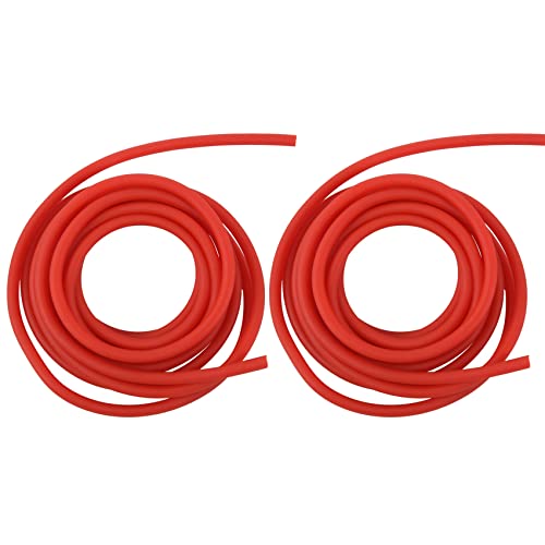 2 x Gymnastikband aus Gummi, elastisch, rot, 2,5 m von Beelooom