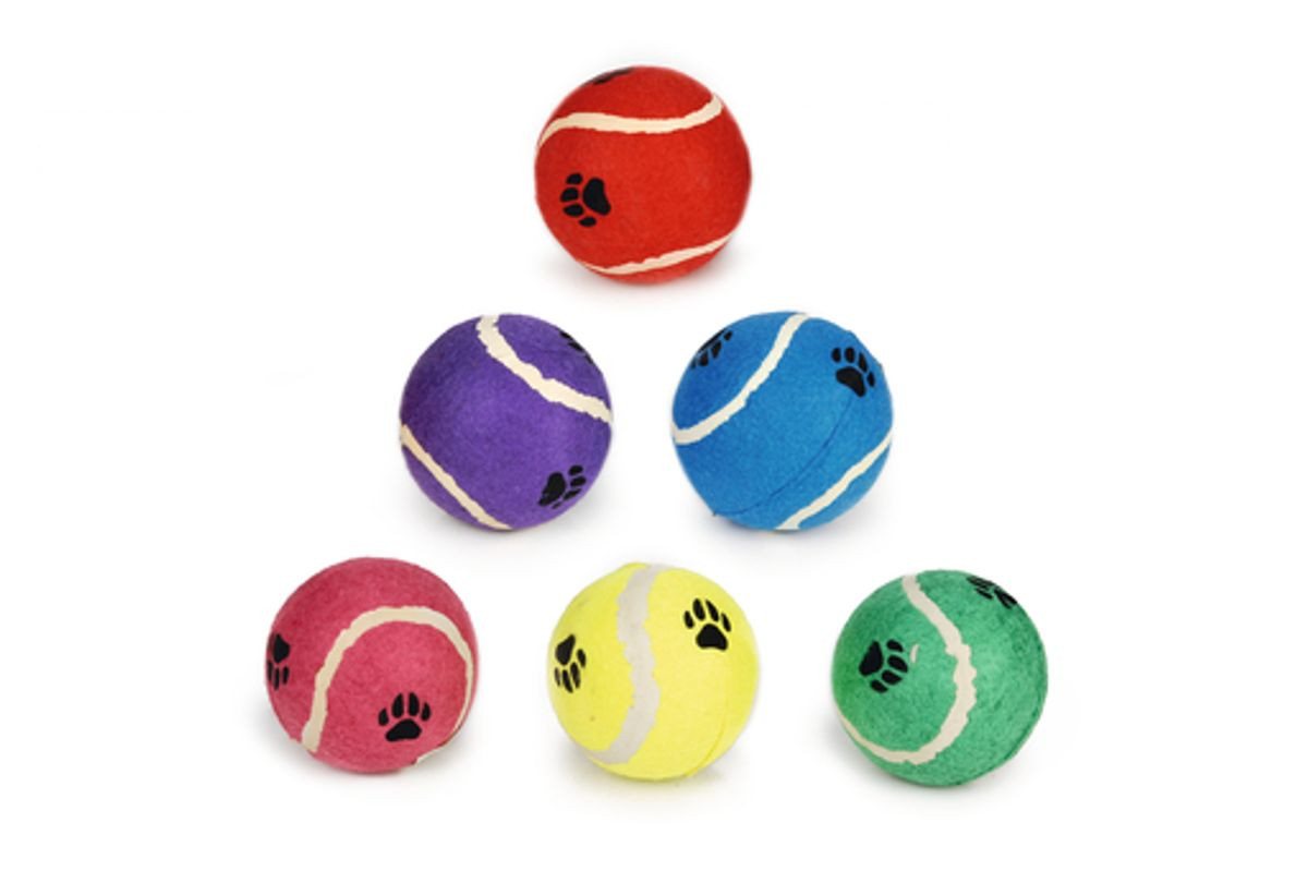 Beeztees Tierball 1 Stück Tennisball - Hundespielzeug - grün - 10 cm von Beeztees