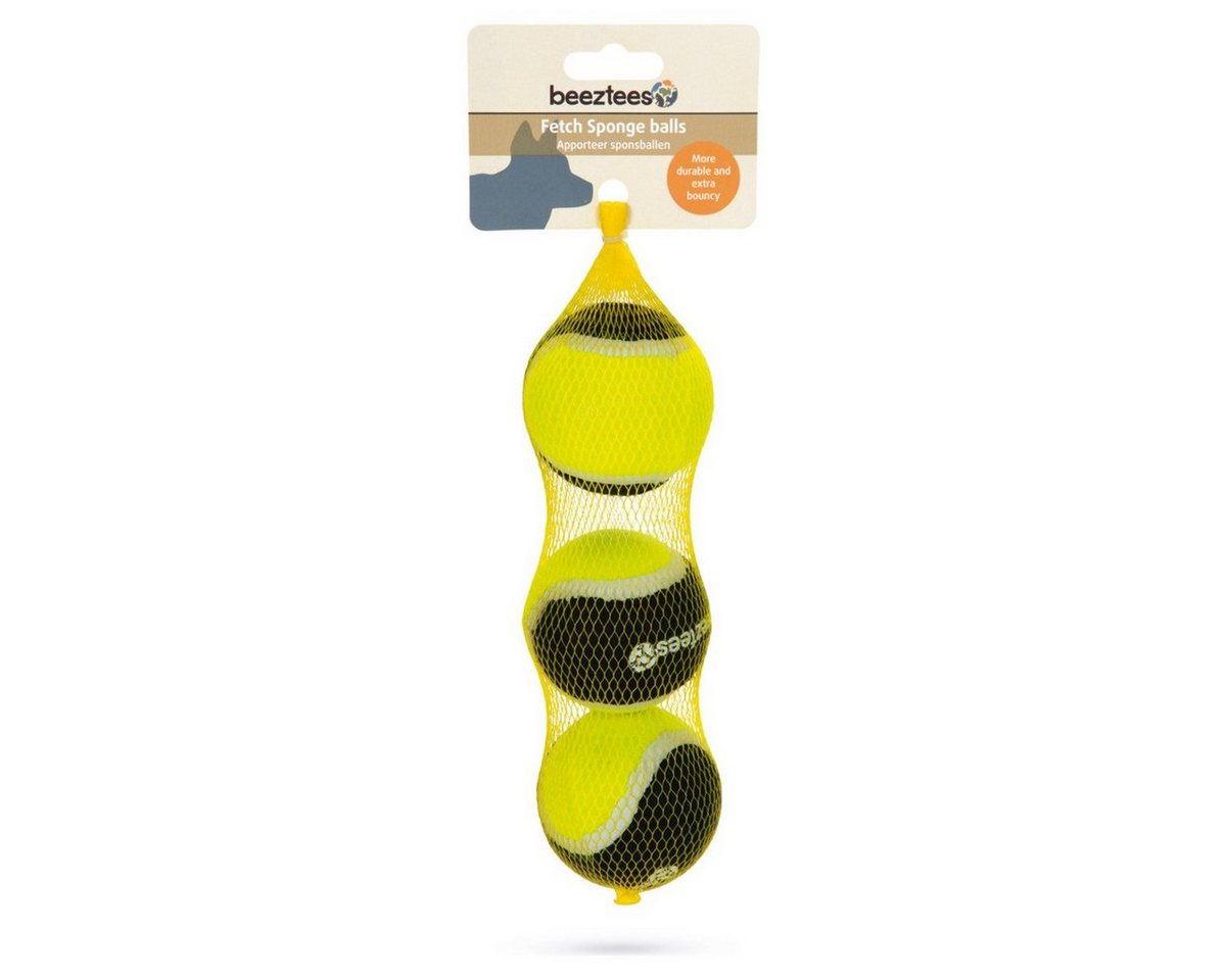 Beeztees Tierball Fetch Sponge Ball schwarz-gelb von Beeztees