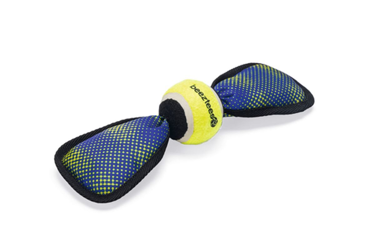 Beeztees Wasserspielzeug Fetch Flügel Tennisball - Hundespielzeug - Nylon – Blau/Gelb von Beeztees