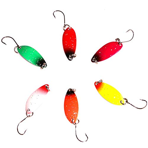 Begchy 12 StüCk/Lot 3G KöDer Spinner KöDer Pailletten KüNstliches Fischen Harte KöDer Angelhaken Tackle ZubehöR von Begchy