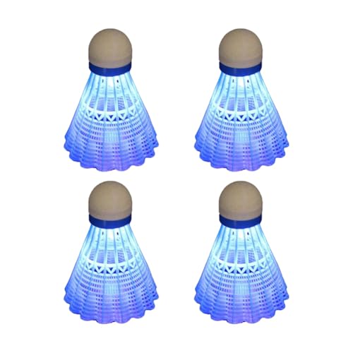 Begchy 4 Stück Leuchtende Badmintonbälle LED Schaumkunststoff Sport Badminton Leuchtende Federbälle Badminton Set Blau Begchy 4 Stück Leuchtende Badmintonbälle LED Schaumkunststoff Sport Badminton Leuchtende Federbälle Badminton Set Blau von Begchy