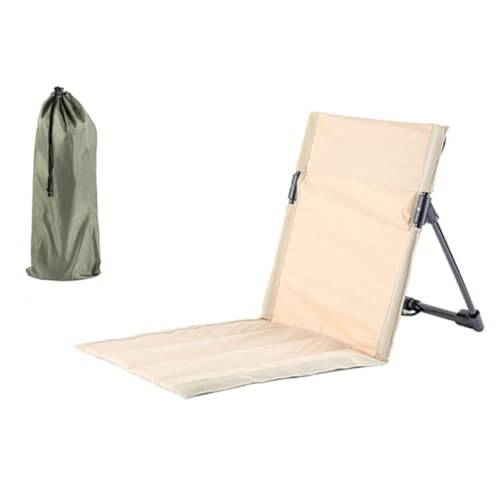 Begchy Gelber, Klappbarer Strandstuhl, Tragbarer Sitz, Niedriger Strandstuhl, Geeignet zum Angeln, Grillen, Wandern und für Outdoor-Aktivitäten von Begchy