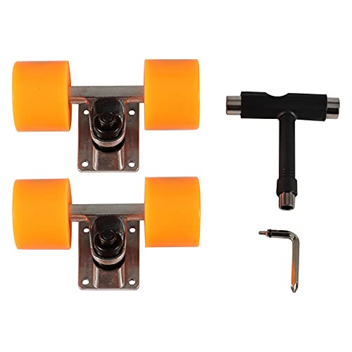 Begchy Mini Skateboard Halter 3.25 Teile Skateboard 60X45Mm ABEC 9 Lagerung Kit Skateboard ZubehöR, Orange von Begchy