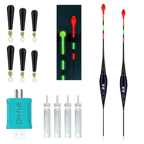 Begonia 2 Stück Led Posen Angeln mit Gravity Sensing, Angelposen mit Bissanzeiger, Posen Angeln Smart - Aufladbar, Angel Zubehör Zum Tauchgebiet Angeln für Am See,Fluss, Teich Begonia 2 Stück Led Posen Angeln mit Gravity Sensing, Angelposen mit Bissanzeiger, Posen Angeln Smart - Aufladbar, Angel Zubehör Zum Tauchgebiet Angeln für Am See,Fluss, Teich von Begonia