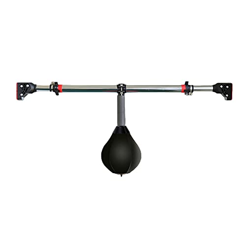 Boxing Speed Bag zum Aufhängen mit Verstellbarer horizontaler Stange Türöffnung Boxreflexball (Schwarz) von Begonial
